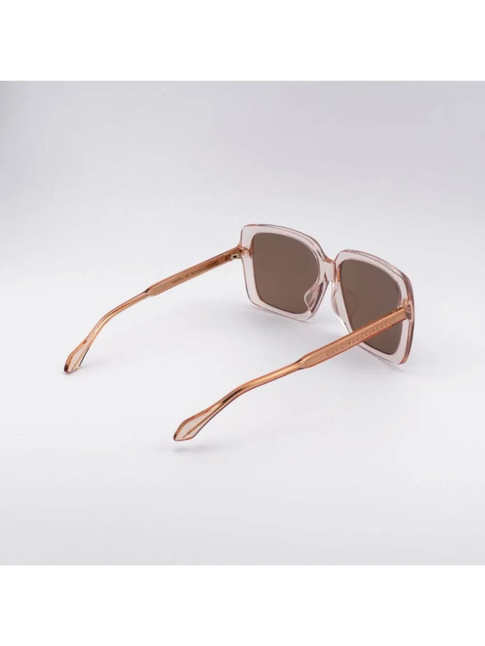 Gucci GG0567SA 004 Sunglasses Pink Square Frame, Brown Lenses